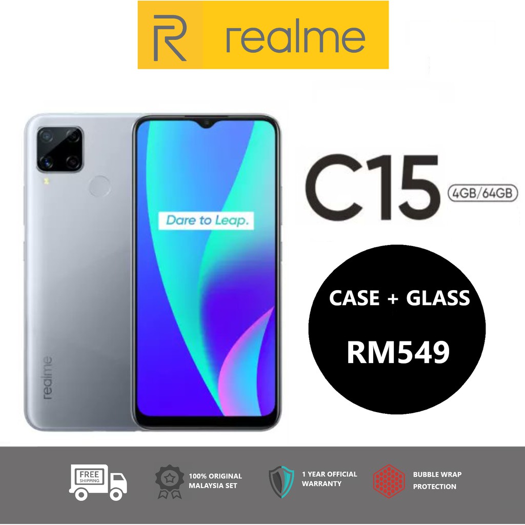 Realme C15 Ram 3gb 64gb 4gb 64gb Original Garansi Resmi Realme 1 Tahun Indonesia 
