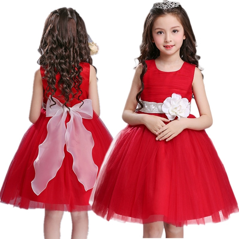Fashion Flower Girls Dress Christmas Wedding Party Dresses Kid Formal Ball Gown Shopee Malaysia
