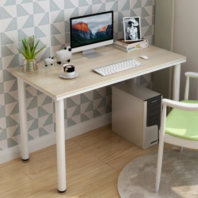Simple Design Wooden Home Office Table Shopee Malaysia