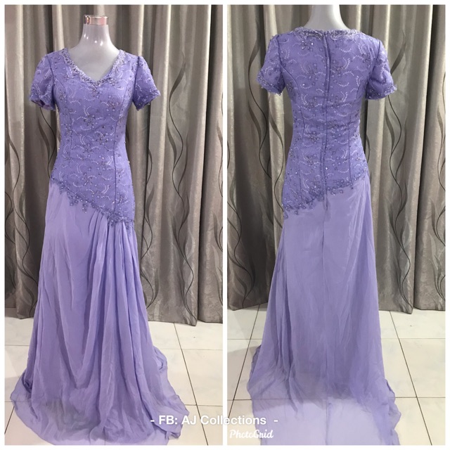 Lace Long Dress Engagement Bridesmaid Dinner Party Ready Stock Shopee Malaysia