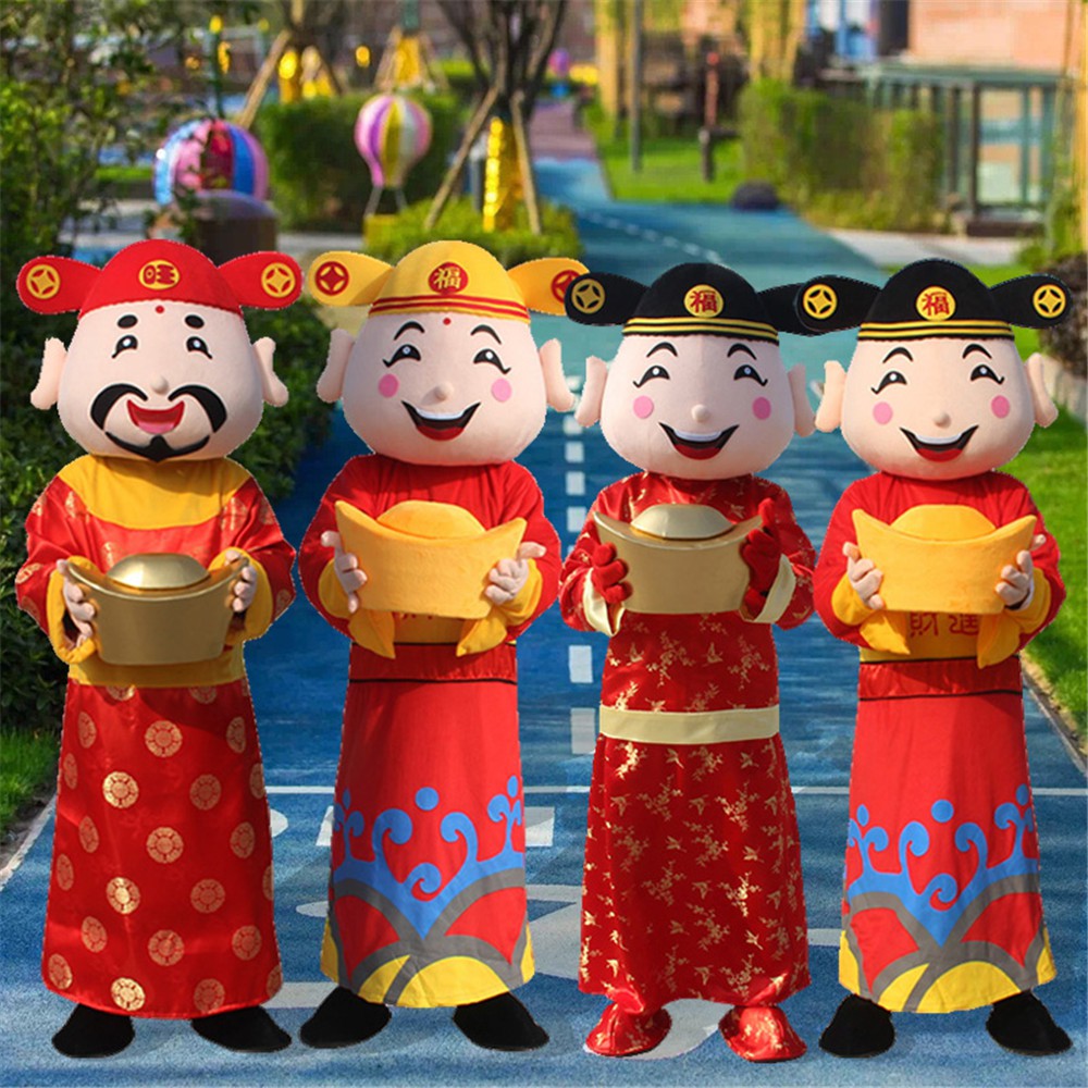 Fancytrader Wealth God Mascot Costume 10 Models Chinese New Year God Of Fortune Mascot Costume For Advertising Shopee Malaysia