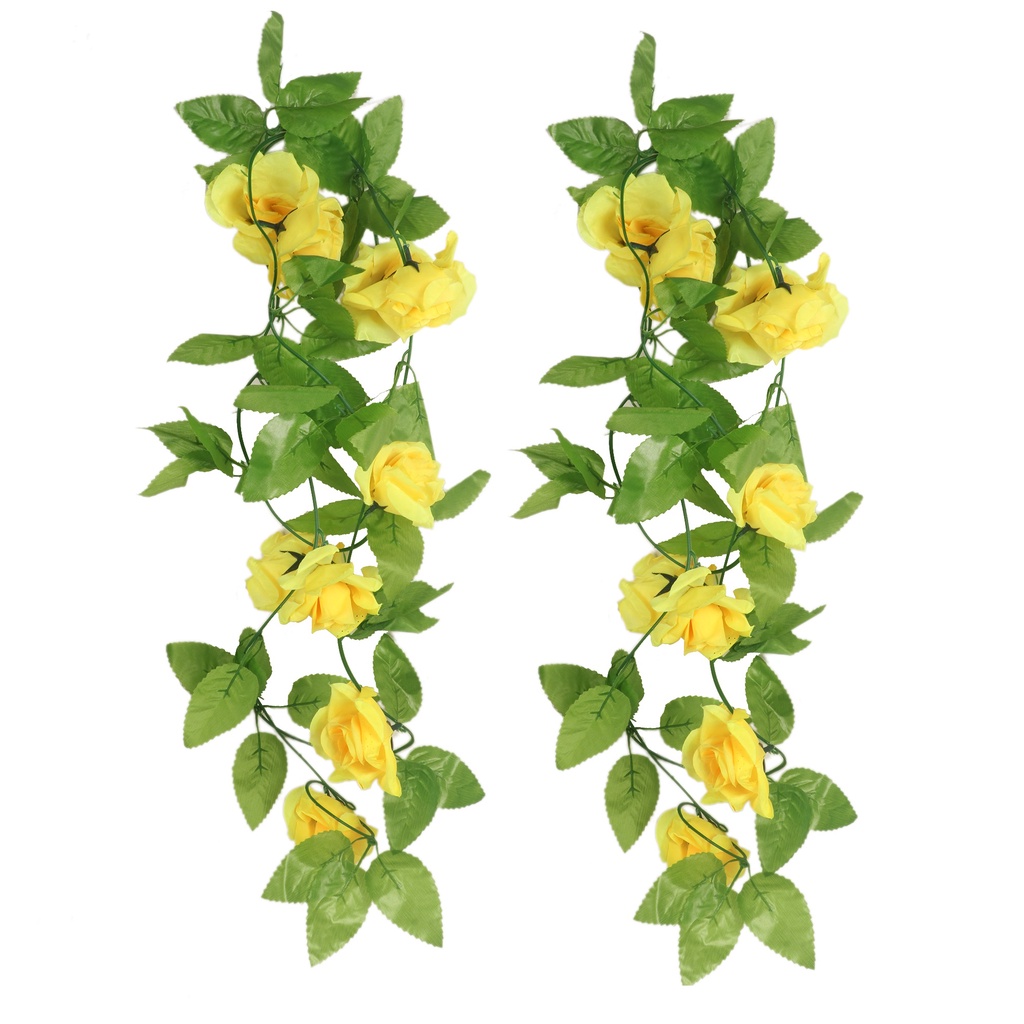 Shop for hanging planters | yellow in outdoor planters at walmart and save. Bs Amor Fancy Wall Hanging Rose Yellow Flower Creeper Home Decor Speacial Ocassion Decoration Yellow Length 7 Feet Sku 2 Yellow Rose Creeper Shopee India