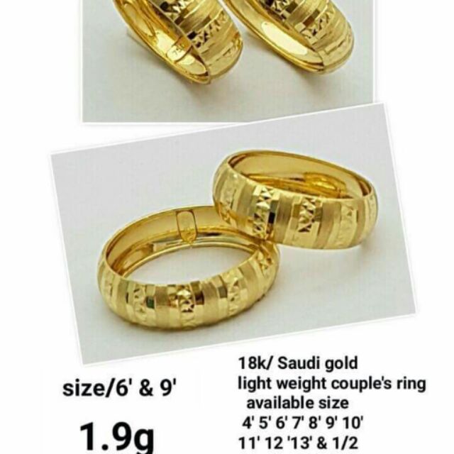 18k saudi gold wedding ring