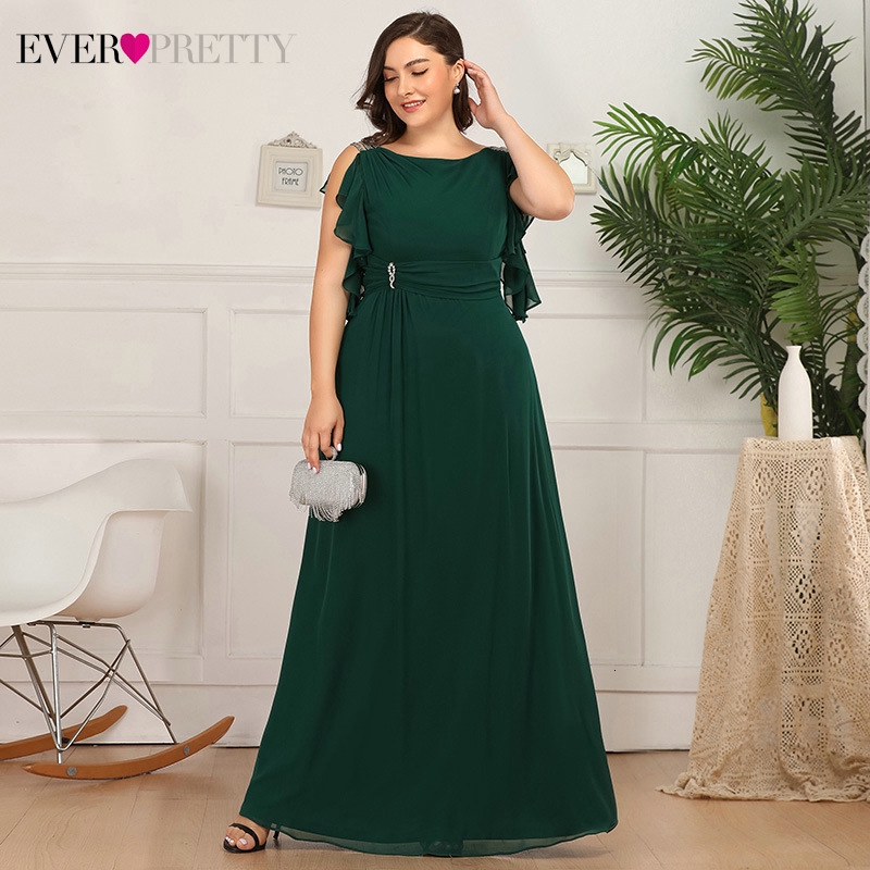 Ever Pretty Plus Size Dress Mother Of Bride Dress A Line Ruffles Beaded Wedding Guest Dress 7891 Shopee Philippines