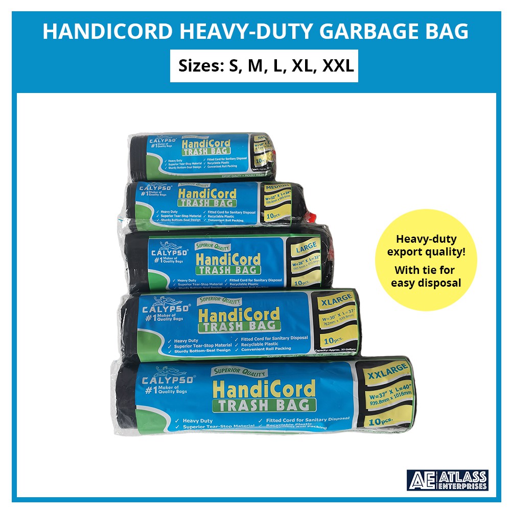 Handicord Heavy Duty Garbage Bag Trash Bag All Sizes Shopee Philippines