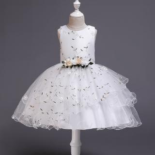 Kids Floral Princess Party Dress Baby Birthday Dress Flower Girls Wedding Dress Toddler Lace Dress Shopee Philippines