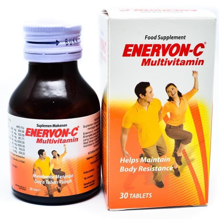 Jual Enervon C Multivitamin Isi 30 Tablet Kota Balikpapan Miracle Light Enervon - c Botol 30s - Isi 30.
