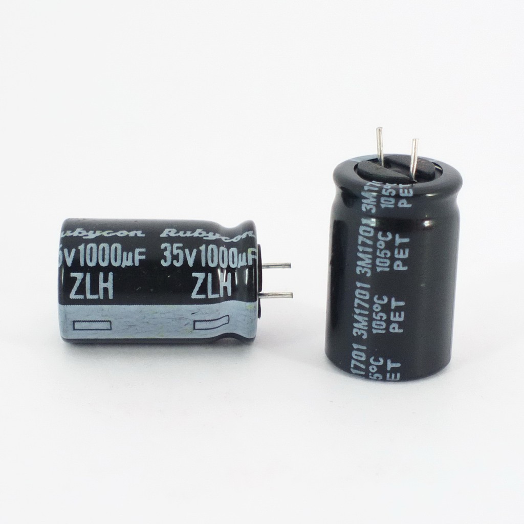 Capacitor 1000uf 35v Dc Rubycon Electrolytic Capacitor 2pcs