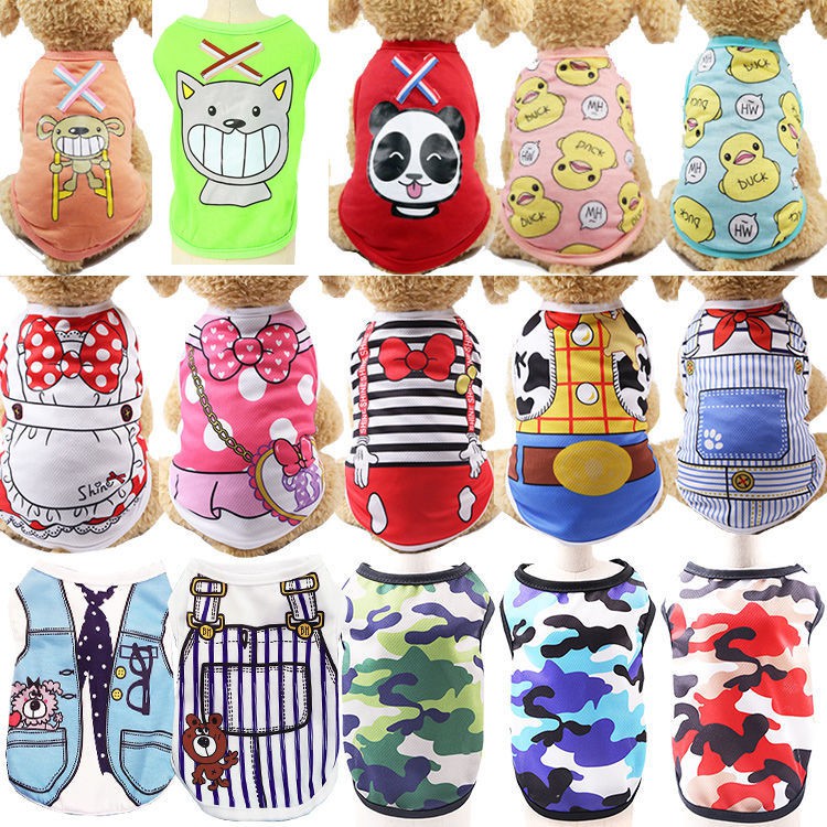 Puppy Dress Dog Dress Clothes Small Dog Funny Cat Summer Vest Thin Section Pet Clothing 253 Shopee Philippines