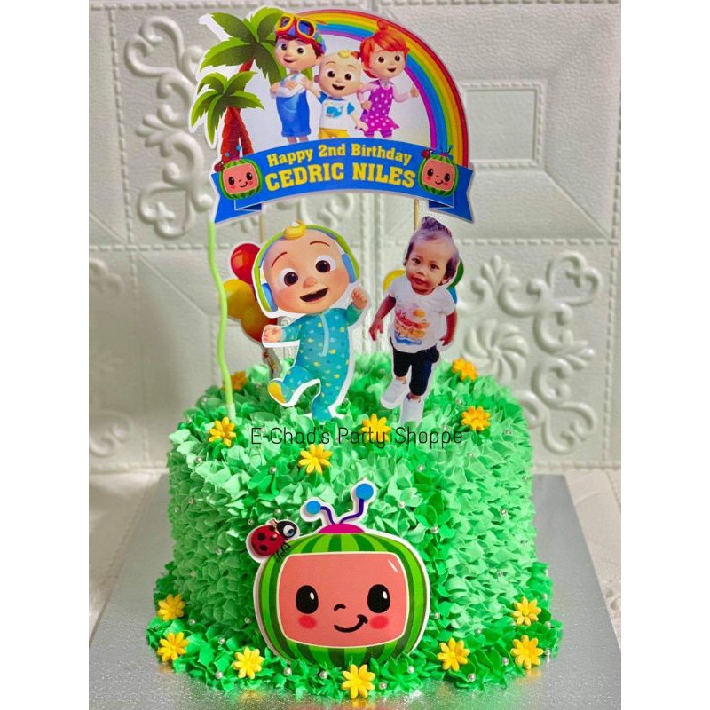 Decorations, her outfit, party favors, cake and a lot of her gifts lol we . Cocomelon Rainbow Theme Cake Topper Shopee Philippines