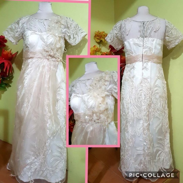 Beige Ninang Gown Shopee Philippines