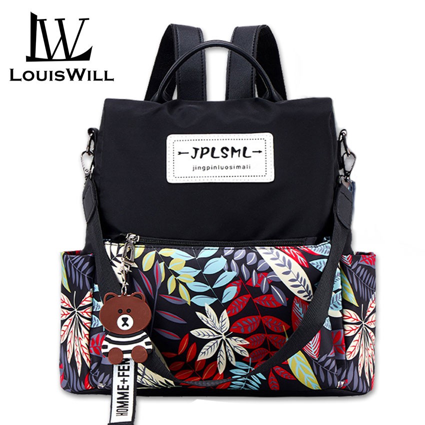 Louiswill Women Backpacks Anti Theft Shoulder Bags Korean Style Travel Bags School Bags Waterproof Oxford Daypacks Back Packs Lightweight Handbags With Free Ornament For Women Shopee Philippines