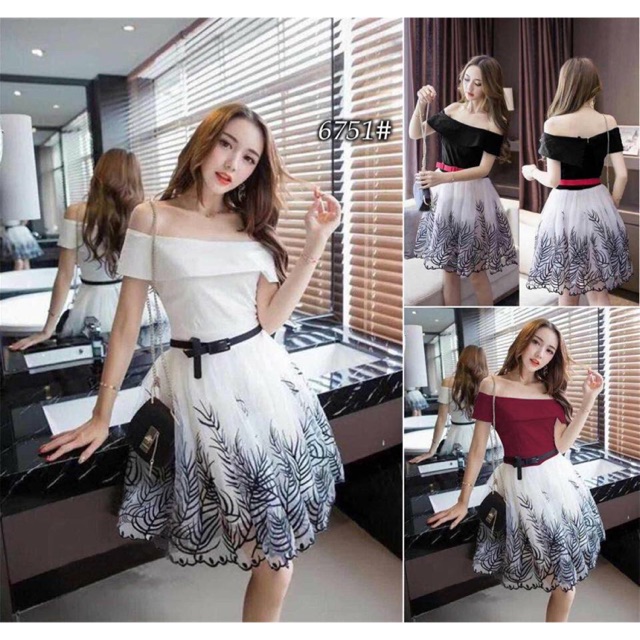 Off Shoulder Semi Formal Dress Shopee Philippines