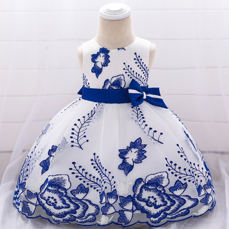 Princess Dress For Baby Girl Party Wedding Dresses Girl 1 Year Birthday Dress Print Dress Shopee Philippines