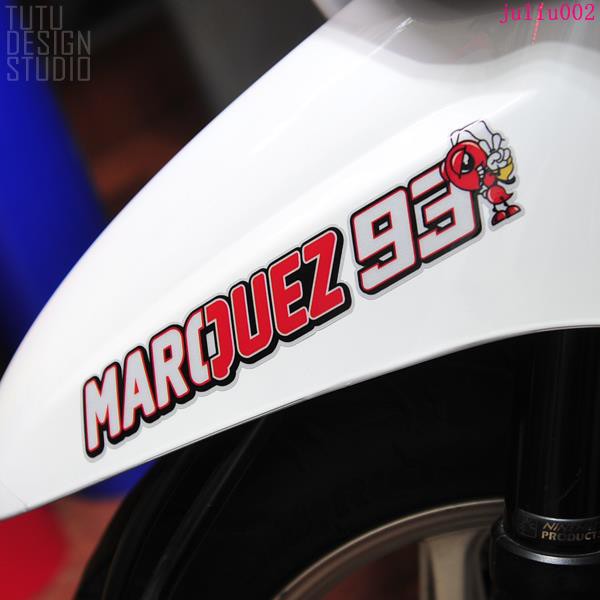 Motogp Rider 93 Small Ants Motorcycle Reflective Stickers Cu
