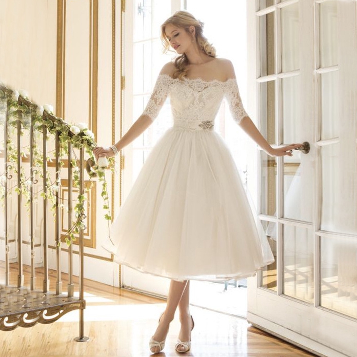 White Lace Off Shoulder Evening Formal Dress Shopee Philippines