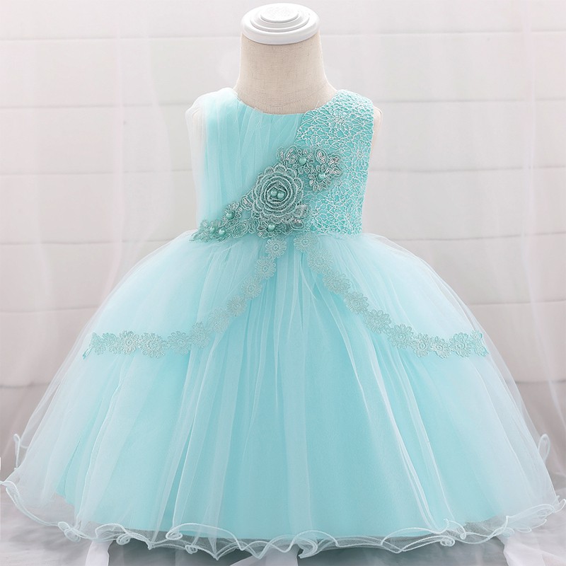 2020 Baby Girl Clothes Wedding Pearl Dresses 0 2 Year Birthday Dress Cute Girl Party Princess Dress Shopee Philippines