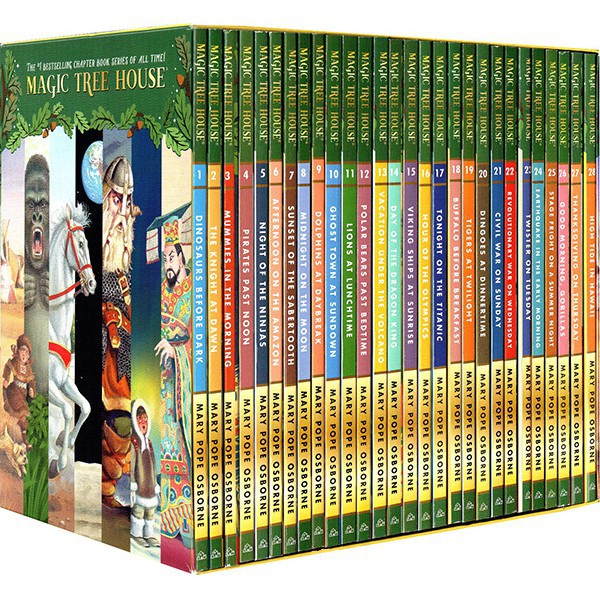Magic Tree House Boxed Set Books 1 4 Dinosaurs Before Dark The Knight At Dawn Mummies In The Morning And Pirates Past Noon Mary Pope Osborne Sal Murdocca 8580001039374 Amazon Com Books
