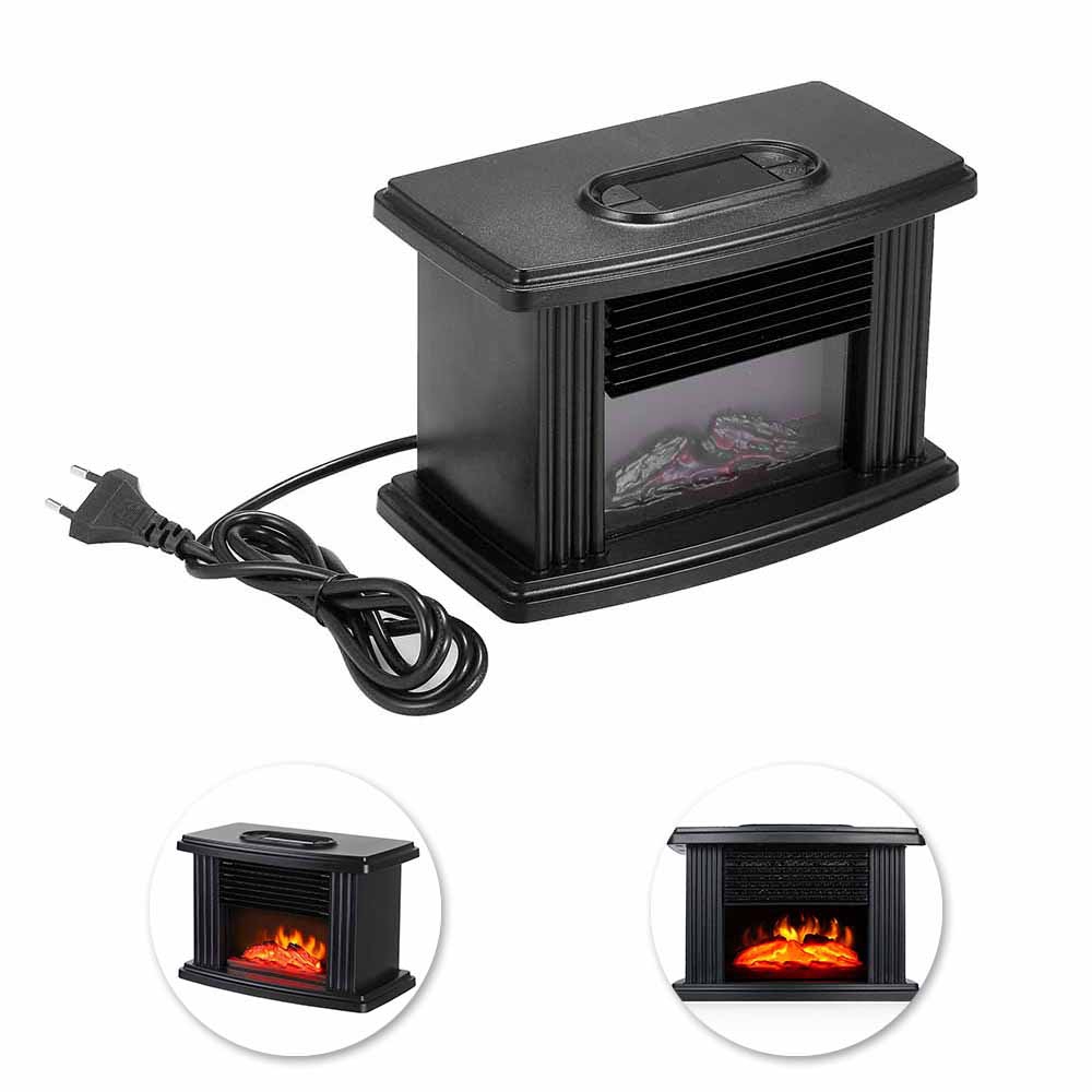 Buy 500w Small Desktop Fireplace Heater With 3d Realistic Flame Effect Portable Electric Safe Heater For Indoor Use Over Heat Protection Decoration For Home Office A Great Gift For Winter Festival Online In