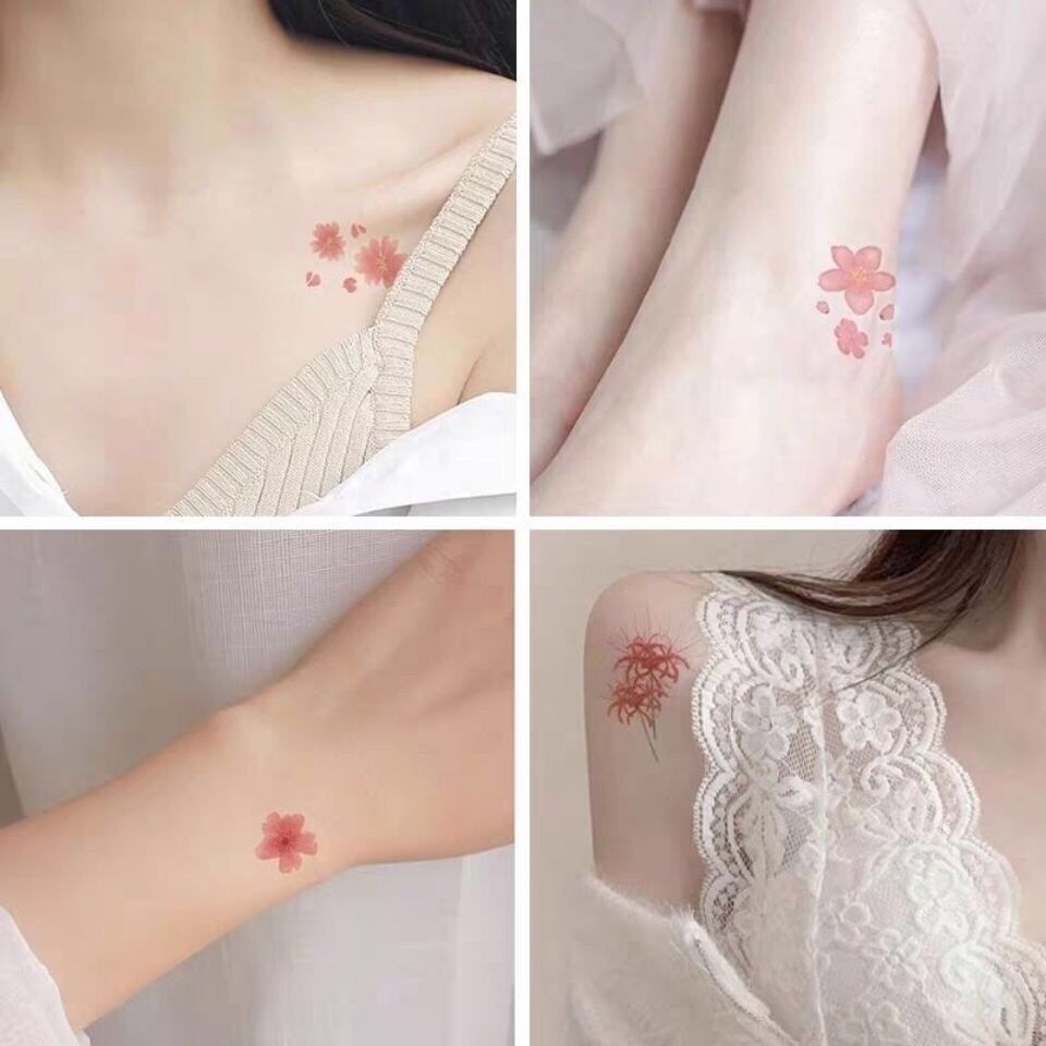 Ready Stock] Tattoo Sticker Waterproof Lasting Feminine Collarbone Ankle Cherry Blossom Flower Small Fresh Student Girl Tattoo Sticker | Shopee Philippines 960_x_960_jpg