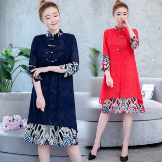 Good Red Chinese New Year Cheongsam Women Wedding Dress Dinner Party Long Dresses Shopee Philippines