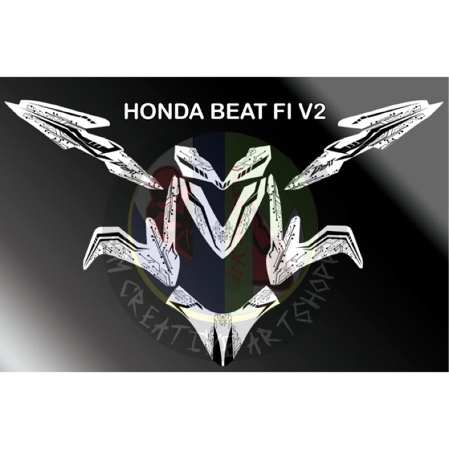 2x HONDA BEAT FI V2 MAG/RIM VINYL DECALS/STICKER(pair ...