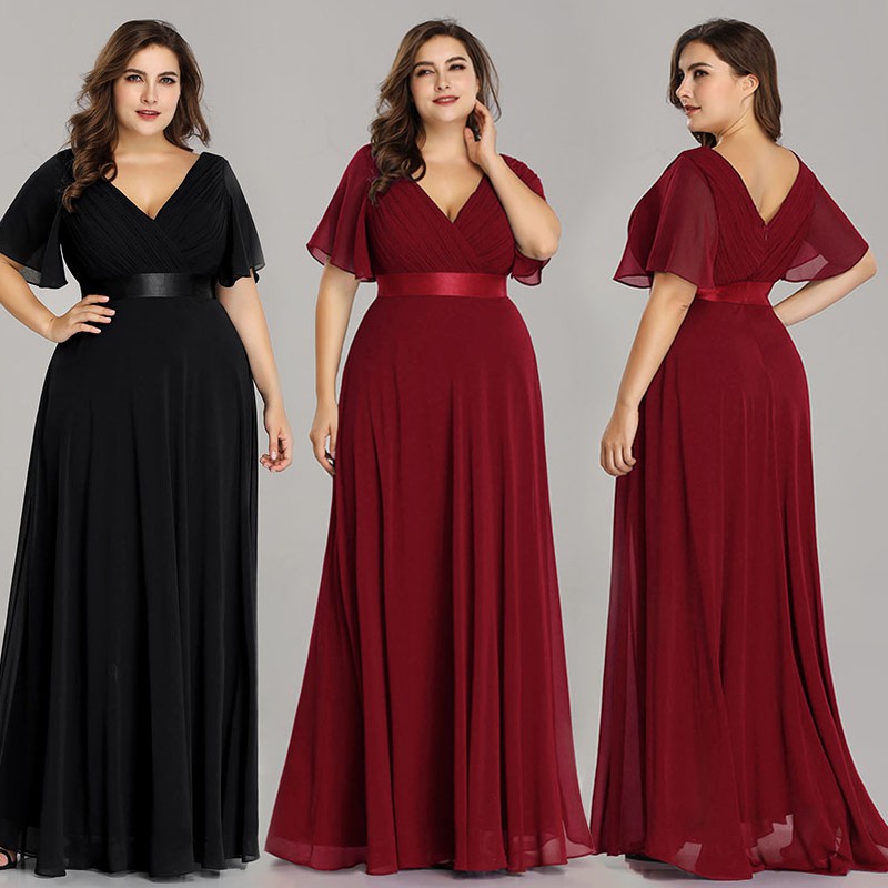 Ever Pretty Elegant Chiffon Dress Formal Evening Gown Party Dress Plus Size Dress 9890 Shopee Philippines