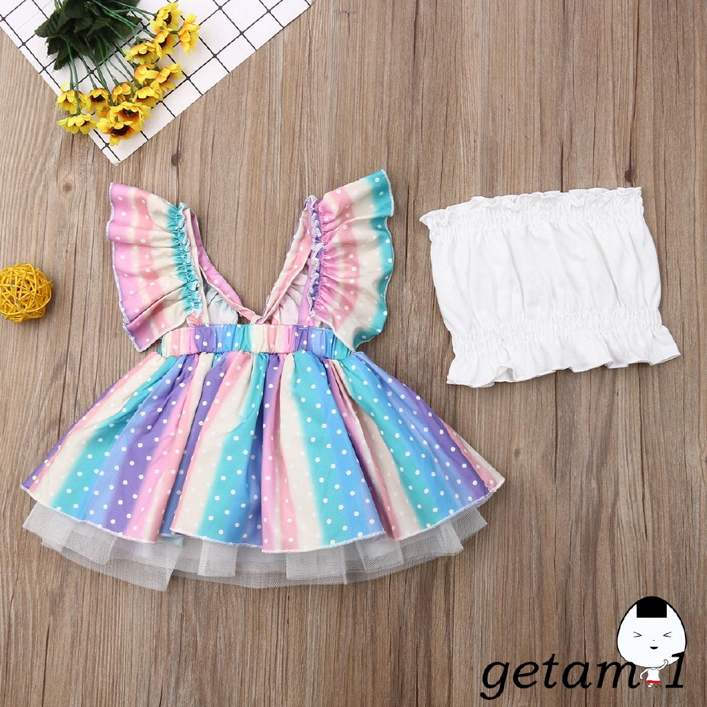 Fashion Newborn Baby Girl Ruffle Tube Dress Outfits Shopee Philippines