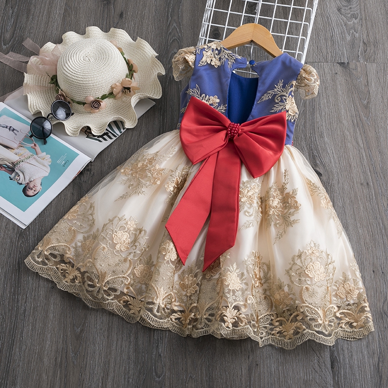 Nnjxd Baby Kids Girl Party Birthday Dress Flower Lace Children Clothing Wedding Gown Formal Dresses Shopee Philippines