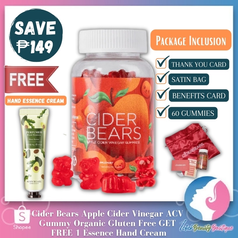 Catherine is a wordsmith covering lifestyle tips on lifehack. Cider Bears Apple Cider Vinegar Acv Gummy Organic Gluten Free Get Free 1 Essence Hand Cream 1 099