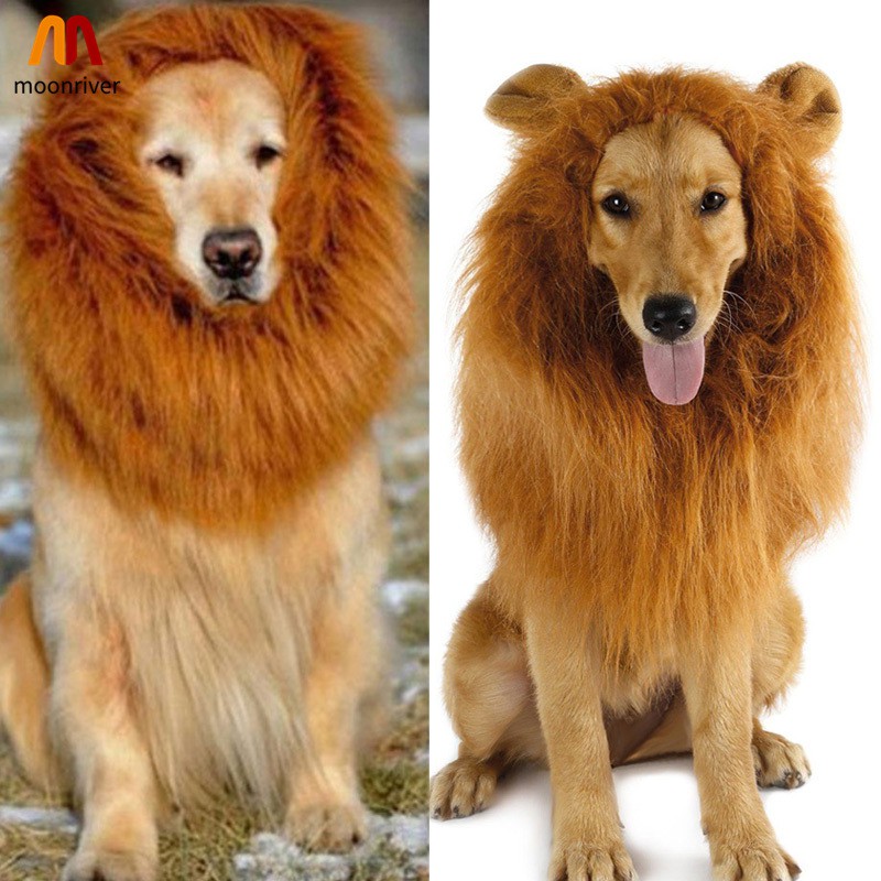 Lion Mane Wig With Ears For Large Dog Halloween Clothes Fancy Dress Up Pet Costume Supplies Shopee Philippines