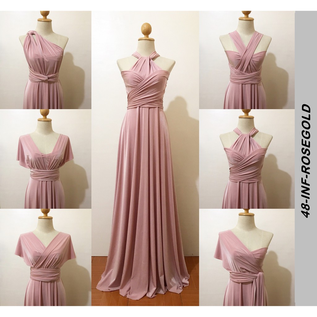 Rose Gold Infinity Dress Shopee Philippines