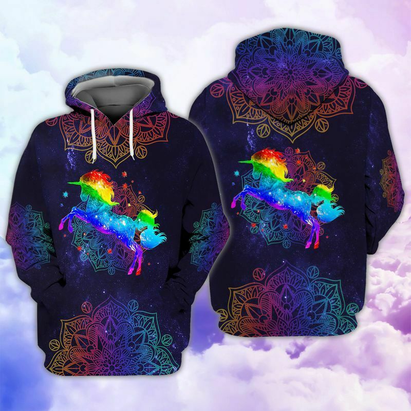 Mandala designer unicorn midi version. Mandala Pattern Unicorn Colorful 3d All Over Printed Hoodie Xs 4xl Shopee Philippines