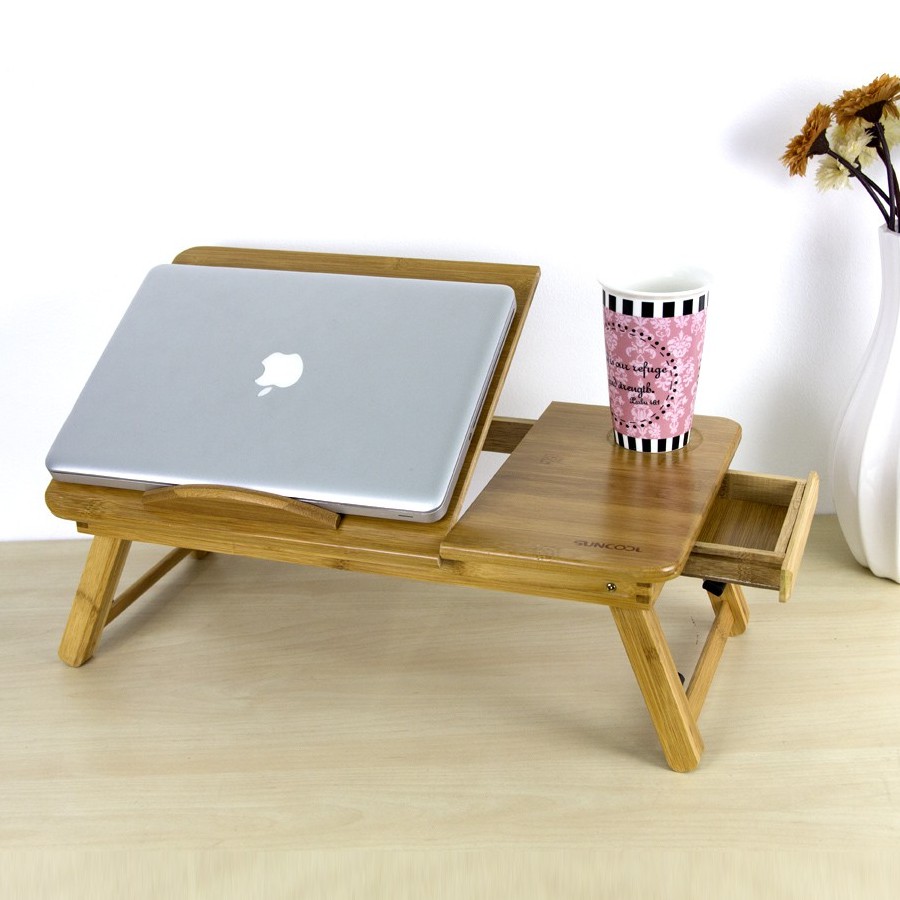 Qoncept Wooden Laptop Table Portable Folding Bamboo Bed Laptop Table Stand Computer Laptop Desk Shopee Philippines