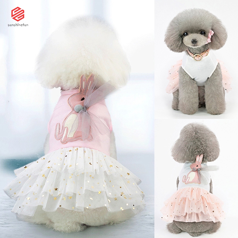 Flash Sale Cute Pet Dog Princess Dress Small Dogs Clothes Soft Cotton Apparel Costume For Puppy Shopee Philippines