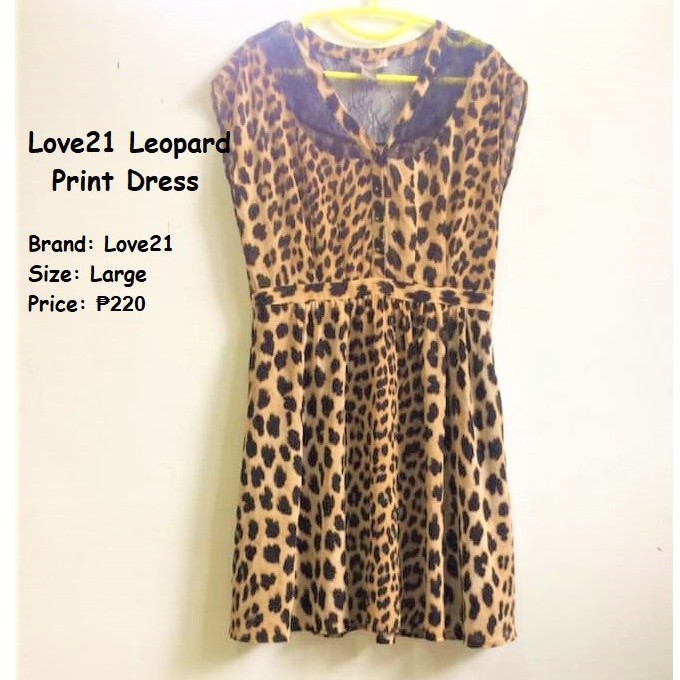 Forever 21 Leopard Print Mini Dress Shopee Philippines