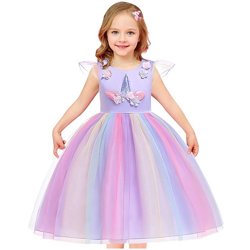 Huanglantrading Ph 3 8 Years Girls Tutu Dress Kids Unicorn Birthday Party Dress Unicorn Flower Fairy Princess Dress Shopee Philippines