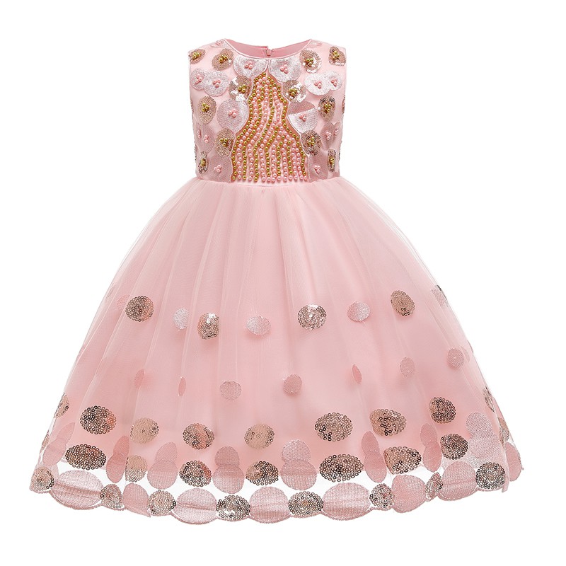 2020 Cute Summer Dress Girl Kids Dresses For Girls Children Clothing Lace Pearl Birthday Party Sequin Princess Dress 3 10 Years Shopee Philippines