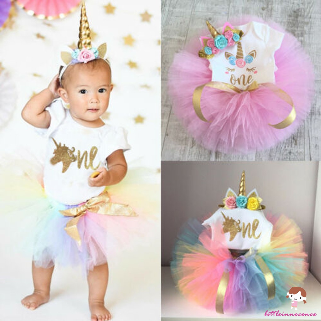 Nht Kid Baby Girls Unicorn 1st Birthday Party Cake Smash Set Shopee Philippines