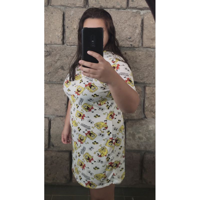 Spongebob Squarepants Design Big Size Dress For Adults Shopee Philippines