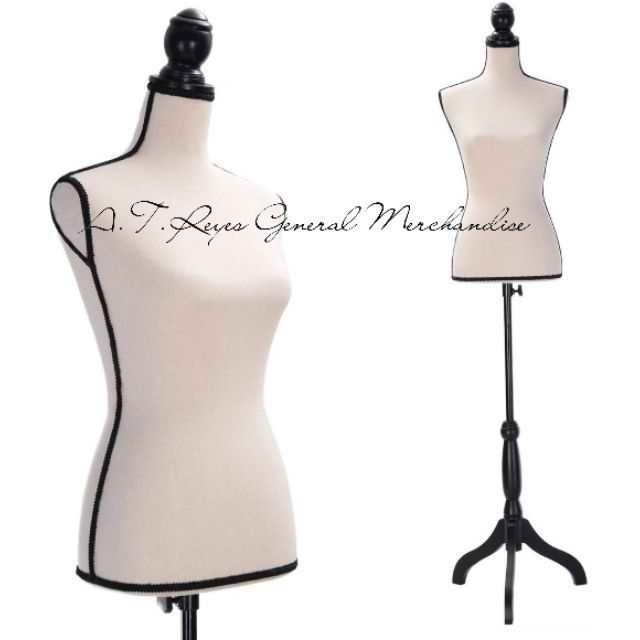 Female Dress Form Mannequin With Wooden Stand Base Shopee Philippines