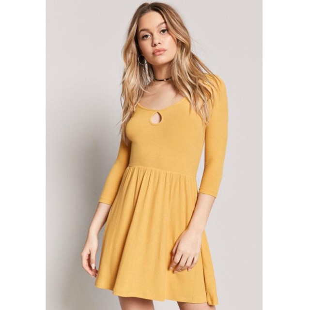 Forever 21 Mustard Dress New Shopee Philippines