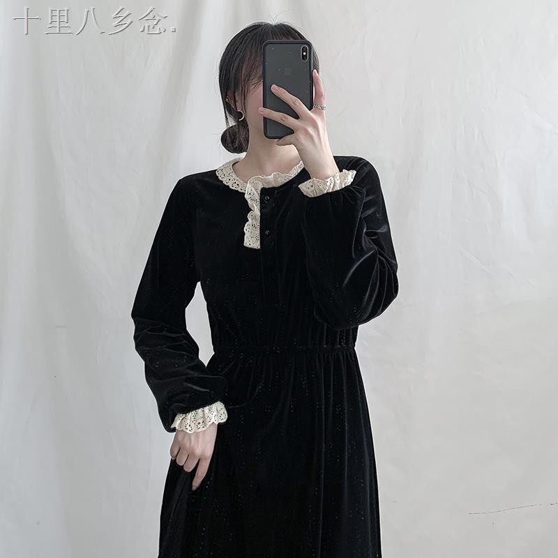 No Fat Pear Lady Velvet Thin Fashion Long Dress Shopee Philippines