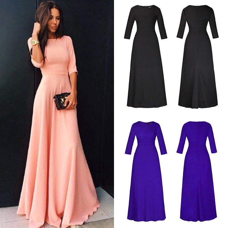Plus Size Womens Maxi Dress For Wedding Formal Chiffon Party Bridesmaid Prom Shopee Philippines