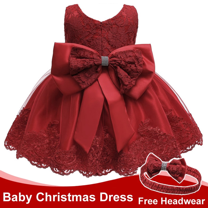 Infant Dress Christmas Baby Princess Party Dresses For Baby Girls 1 Year Birthday Dress Newborn Shopee Philippines