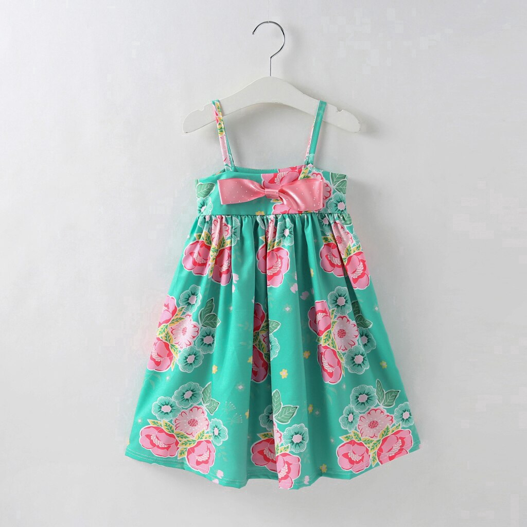 2020 New Summer Clothes Dress Baby Girls Dresses Print Floral Bow Cotton Princess Fashion Strapless Female Kids Girl Casual Outfits Shopee Philippines