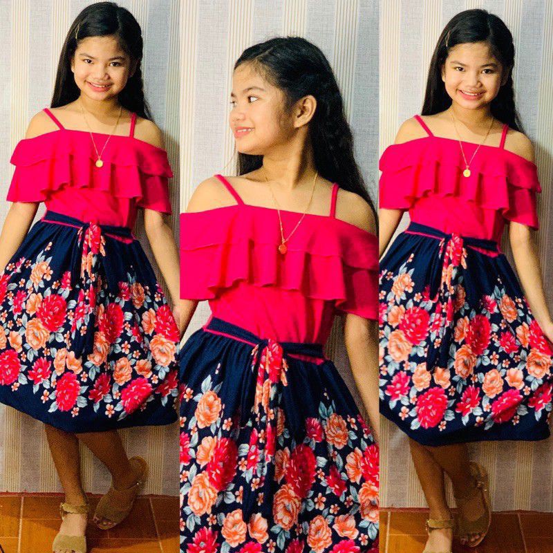 Kids Dress Ootd 8 To 12 Years Old Kids Girls Fashion Shopee Philippines