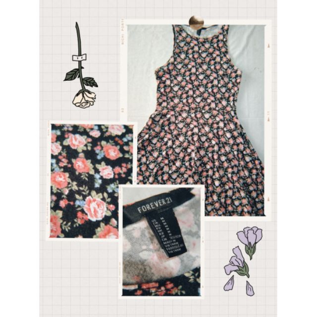 Preloved Forever 21 Black Floral Dress Shopee Philippines