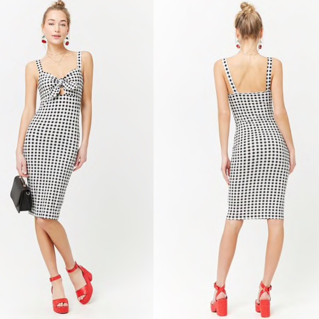 Forever 21 Gingham Bodycon Dress Shopee Philippines