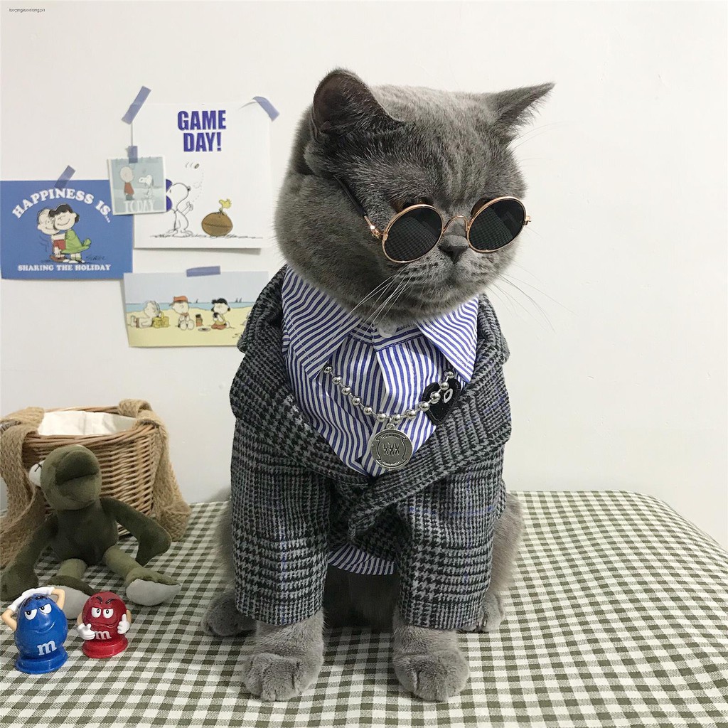 Such A Classic Plaid Suit Fascinating Pet Dog Wedding Dress Cat Birthday Clothes Shopee Philippines